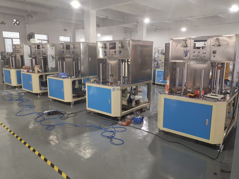 八工位圆筒胶水封底机