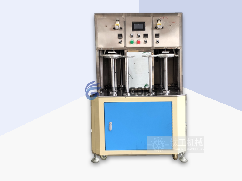 八工位圆筒胶水封底机